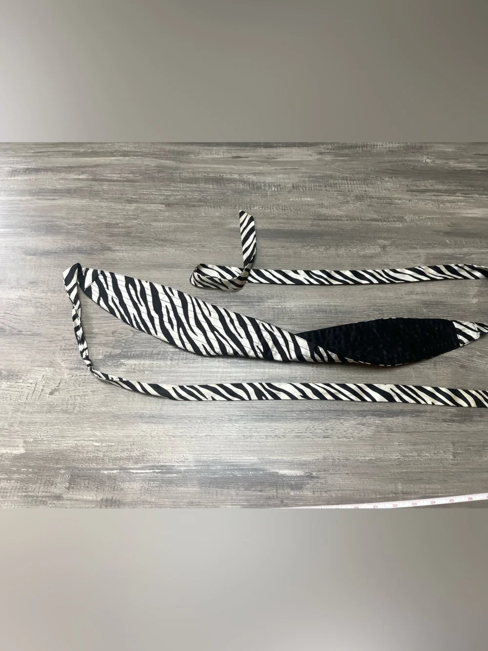 Zebra padded Black & White Headband /Belt / Scarf